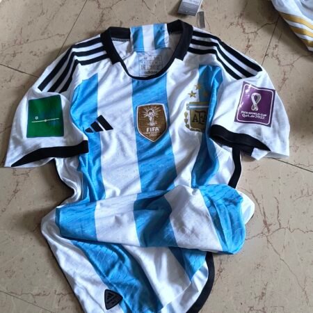 Argentina home player version messi jersey 2022